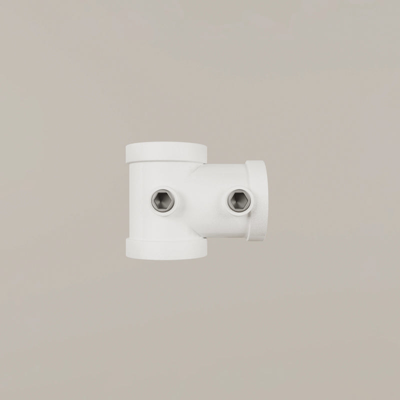 Abrazadera en T 3/4" – Blanco