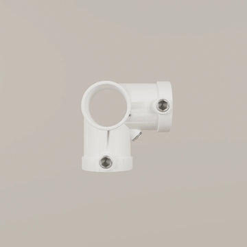 Montaje de la abrazadera de esquina de 3 pliegues Abierta – Blanco
