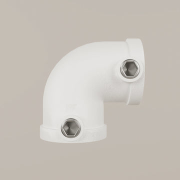 Raccordo a 90° Morsetto – Bianco