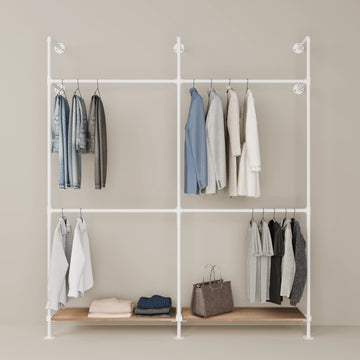 KIM DOUBLE 2 OAK – 2 rafturi dedesubt | alb