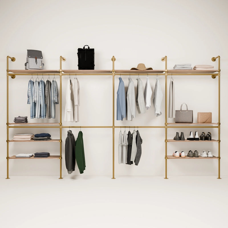 KIM DOUBLE 4 OAK – 10 bovenste planken | goud