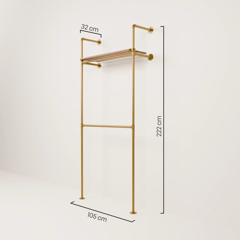 KIM DOUBLE 1 OAK – 1 Regalboden | Gold