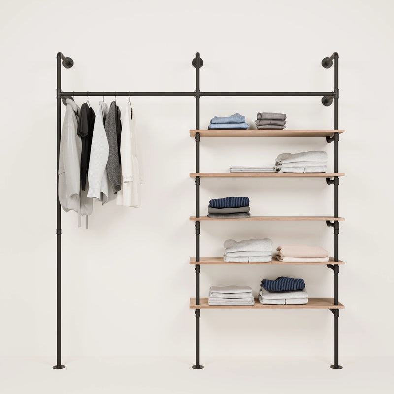 FRIDA OAK – Bară de haine cu raft pentru haine