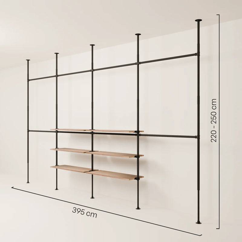 LOFT 4 OAK – 6 Regalböden mittig
