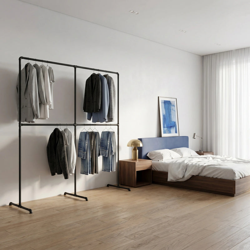 Stabiler Kleiderständer auf Rollen im zeitlosen Design ✓ – pamo. design