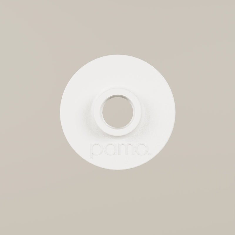 Piastra 3/4” – Senza fori per le viti | Bianco