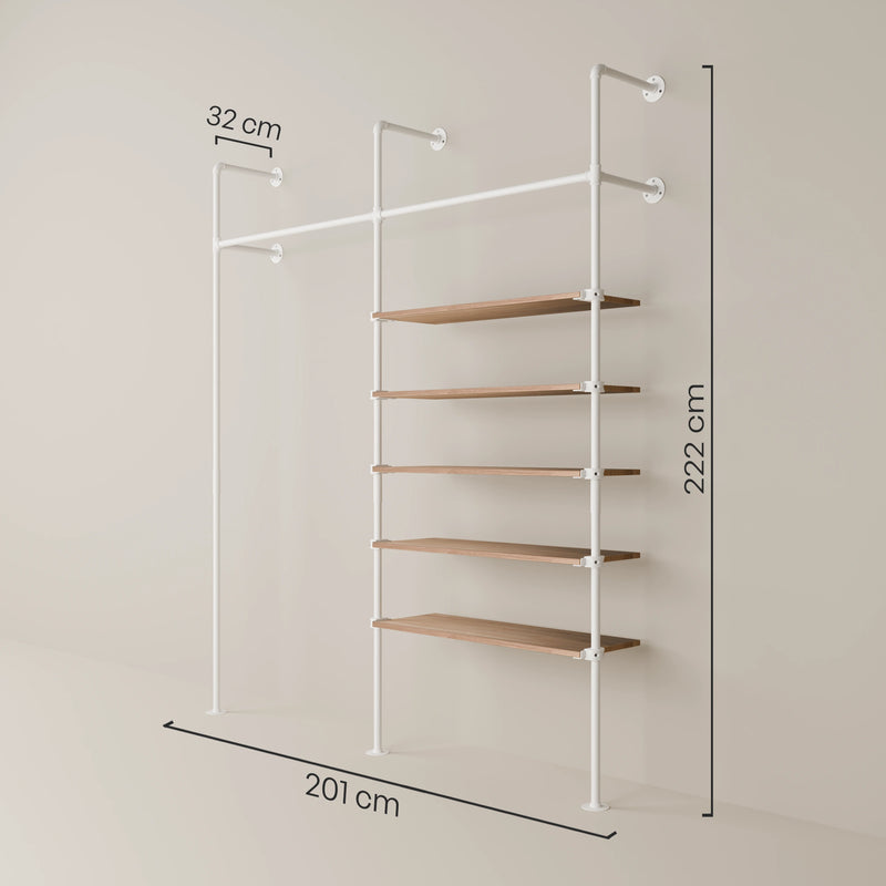 KIM 2 OAK – 5 ripiani | bianco