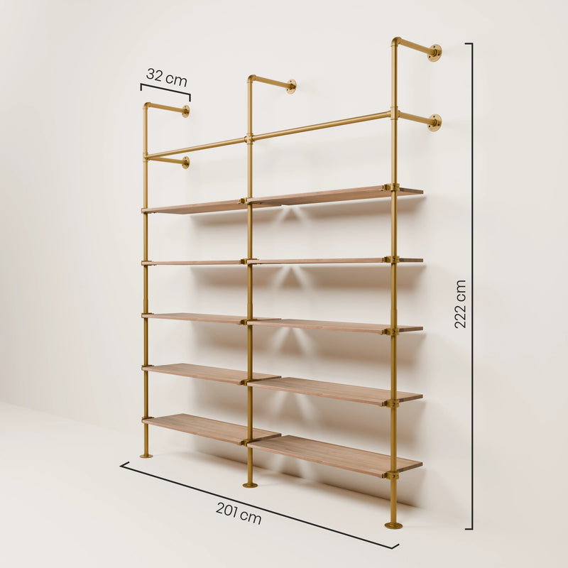KIM 2 OAK – 10 ripiani | oro