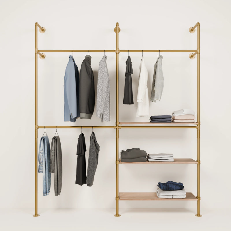 KIM DOUBLE 2 OAK – 3 police pravé | zlatá