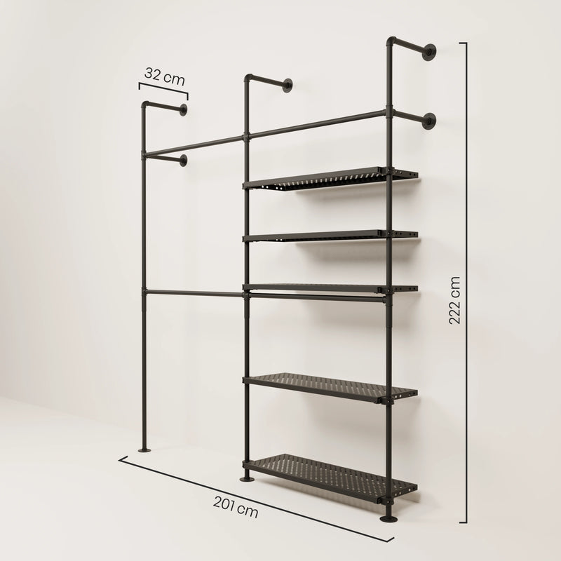 KIM DOUBLE 2 METAL – 5 ripiani a destra