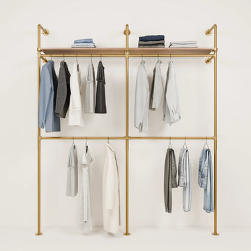 KIM DOUBLE 2 OAK – 2 étagères en haut | or