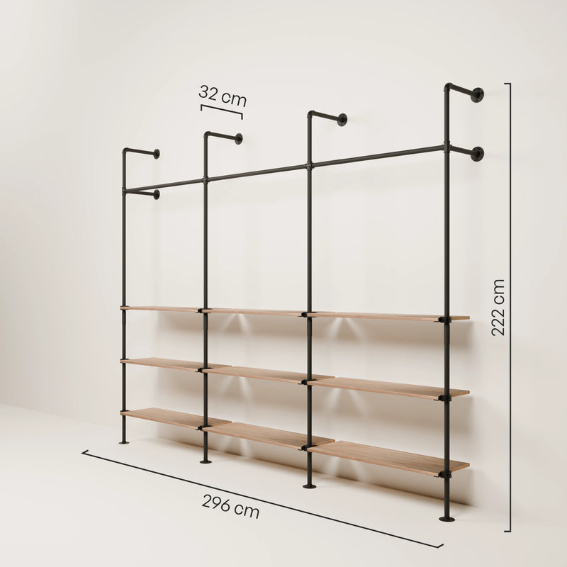 KIM 3 OAK – 9 estantes