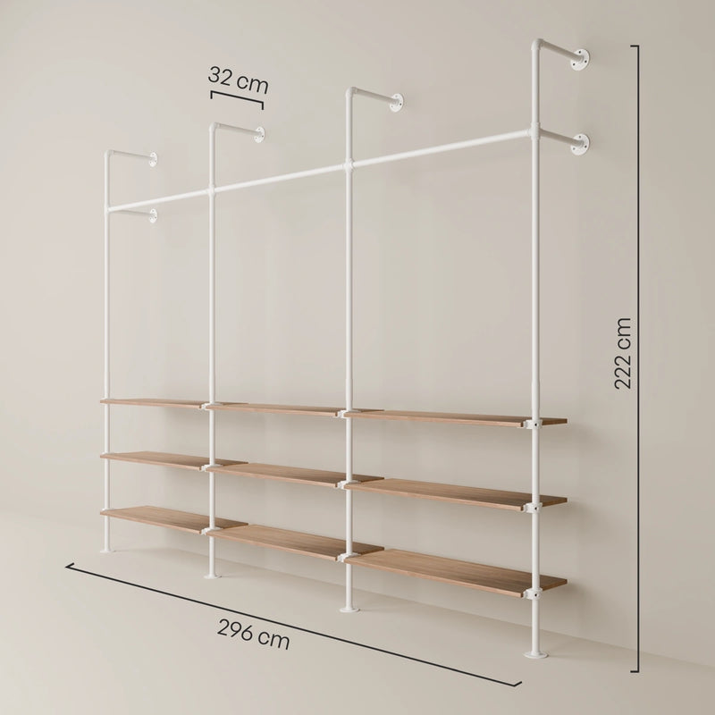 KIM 3 OAK – 9 ripiani | bianco