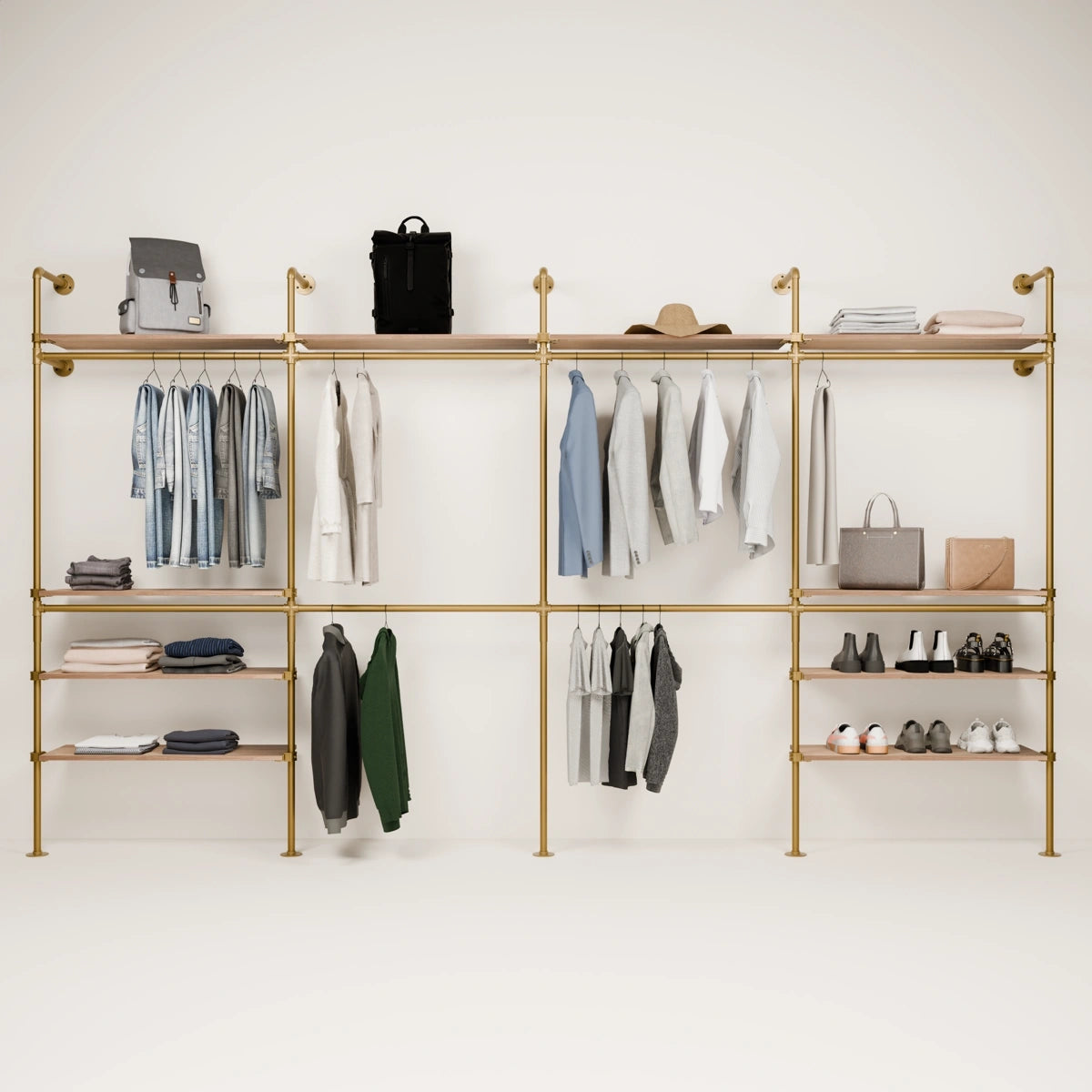 KIM DOUBLE 4 OAK – 10 bovenste planken | goud