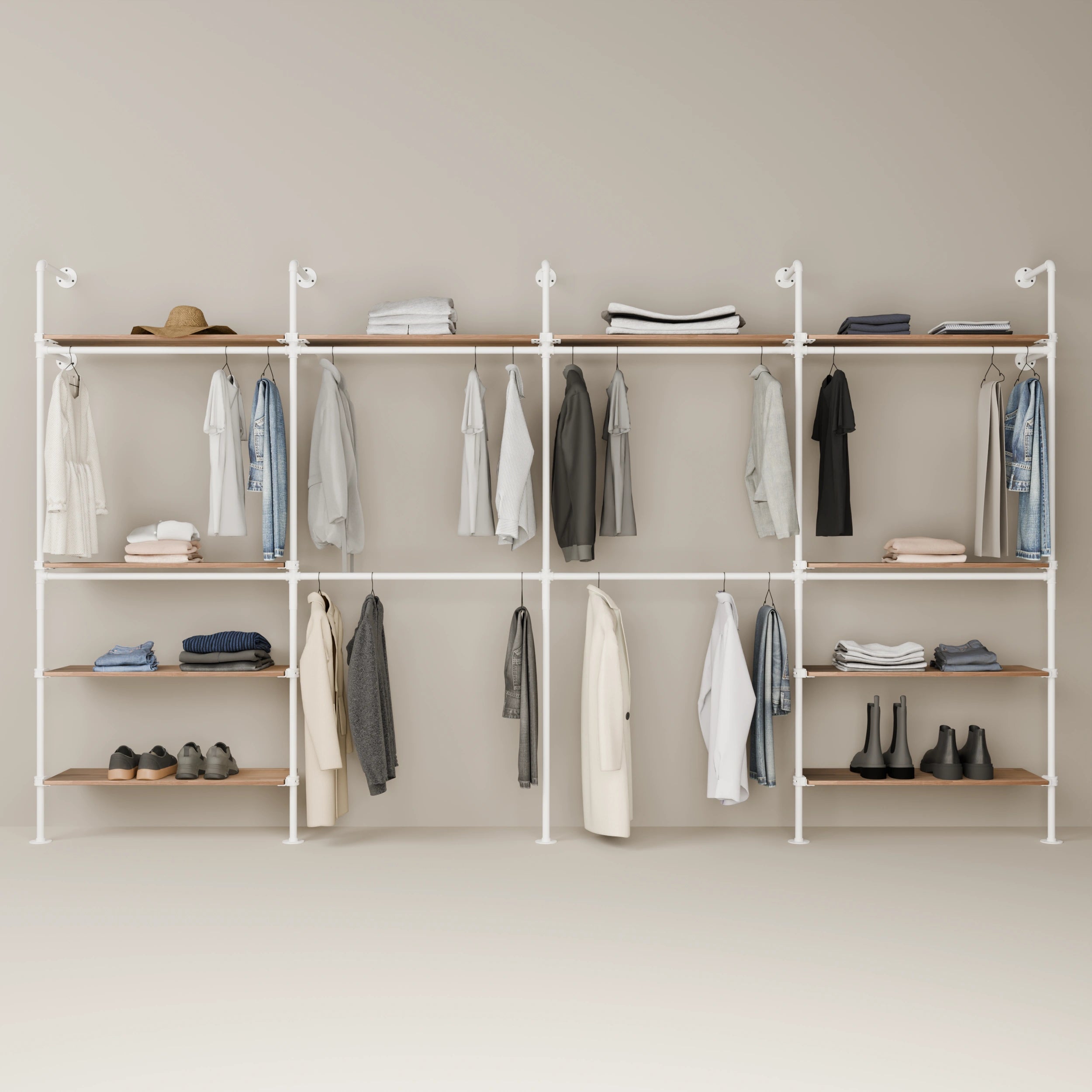 KIM DOUBLE 4 OAK – 10 ripiani superiori | bianco