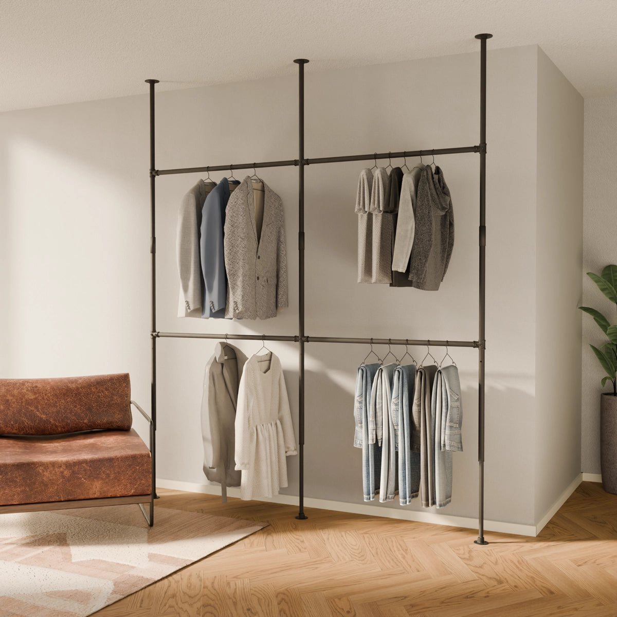 Teleskopregal im zeitlosen Wasserrohrlook bestellen 🛍 – pamo. design