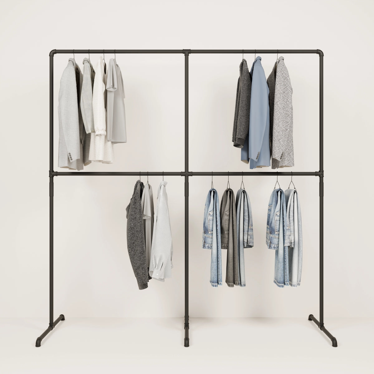 Stabiler Kleiderständer auf Rollen im zeitlosen Design ✓ – pamo. design